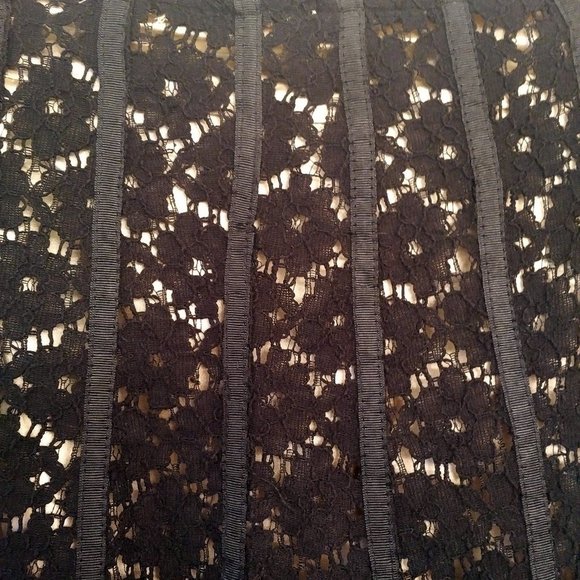 NWOT Femme de Carriere Black & Gold Lace Skirt, Fit & Flare, S - Picture 8 of 8